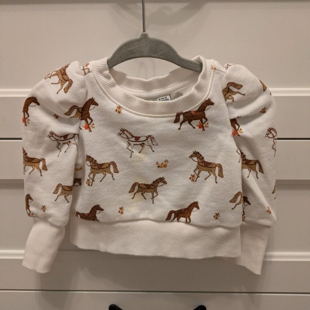 Janie and Jack Horse Print Sweatshirt (6-12mos)